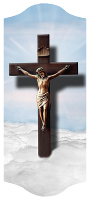 DARAY-C-107-BL Crucifix Clouds Blue